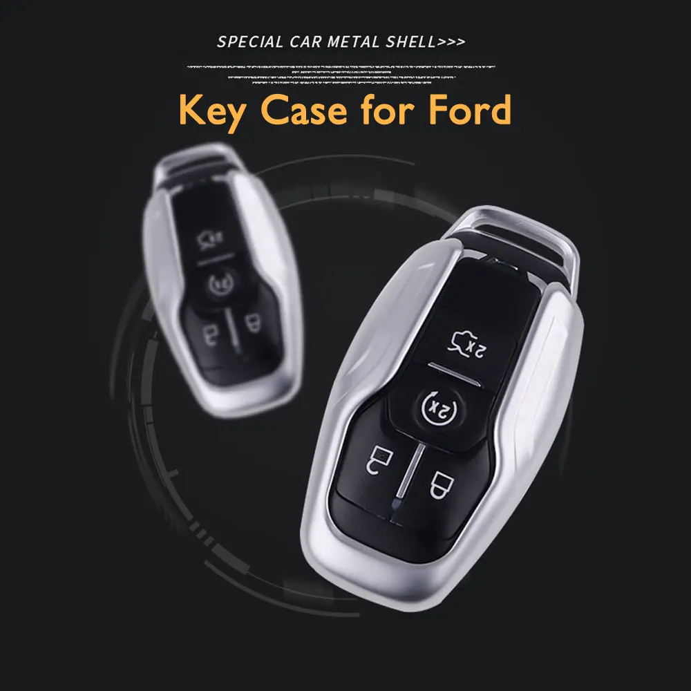 Чехол для ключей из цинкового сплава для Ford aurus Mustang Explorer Edge Smart пульт дистанционного управления Fob Shell Cover брелок защитная сумка