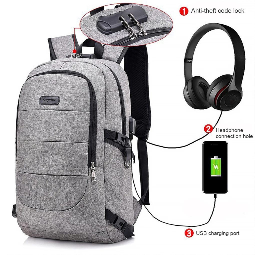 

New Waterproof Business laptop backpack women USB Notebook School Travel Bags Men anti theft school Backpack