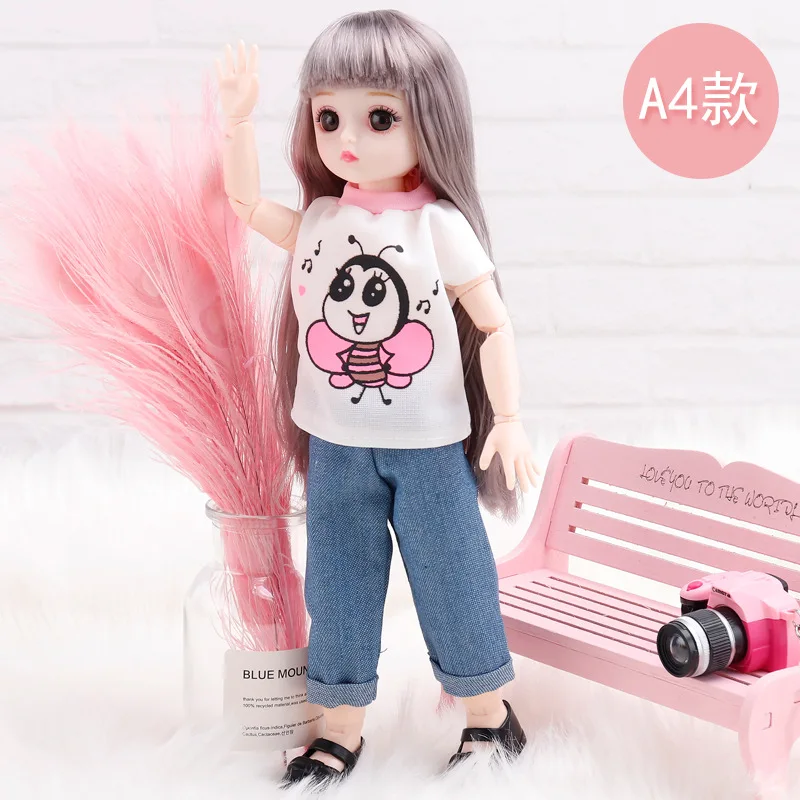 

BJD doll 30 cm 23 joints 3D real eyes 6 points BJD doll princess dress up doll girl toy birthday gift