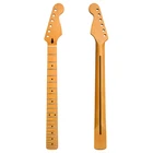 Винтажная Кленовая электрическая гитара, 22 лада, гриф для S T Strat (желтая краска)