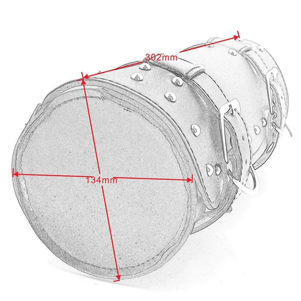 

Motorcycle Saddlebags Universal Black Tool Bag The Front Forklift Puts The Saddle Barrel-shaped Chrome Nail Tool Motorcycle Bag