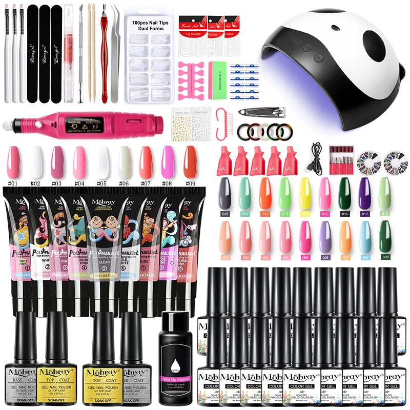 

Manicure Set For Nail Extensions Gel Nail Polish Set Soak-off Nail Art Tool Kit Nail Sets With Nail Lamp Nail Dryer