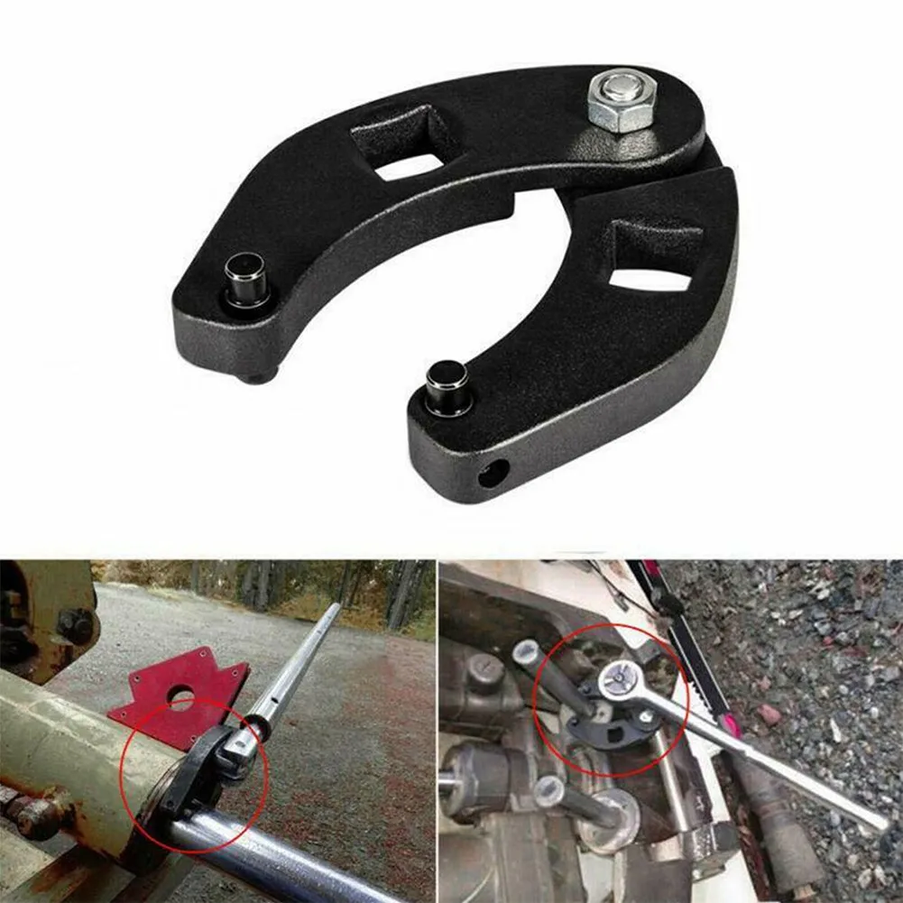 

Heavy Duty Adjustable Gland Nut Wrench Tool For Hydraulic Cylinder Cap Remover Fit 1/4 Inch And 7/32 Inch Diameter Pinholes 7463