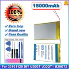 Топ 7,4 V 15000mAh 33161125 батареи для планшетов DIY U30GT, U30GT1, U30GT2 двойной четырехъядерный планшетный ПК аккумулятор 33161125 Размер