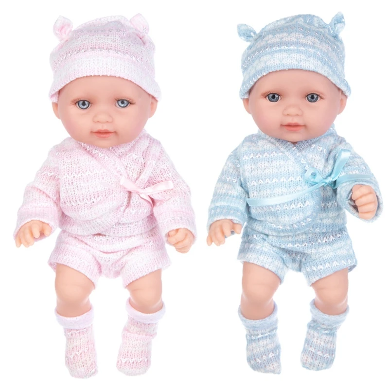 

72XC Realistic Infant Shaped Baby Bed Reborn Girl Supplies Durable Vinyl Toy