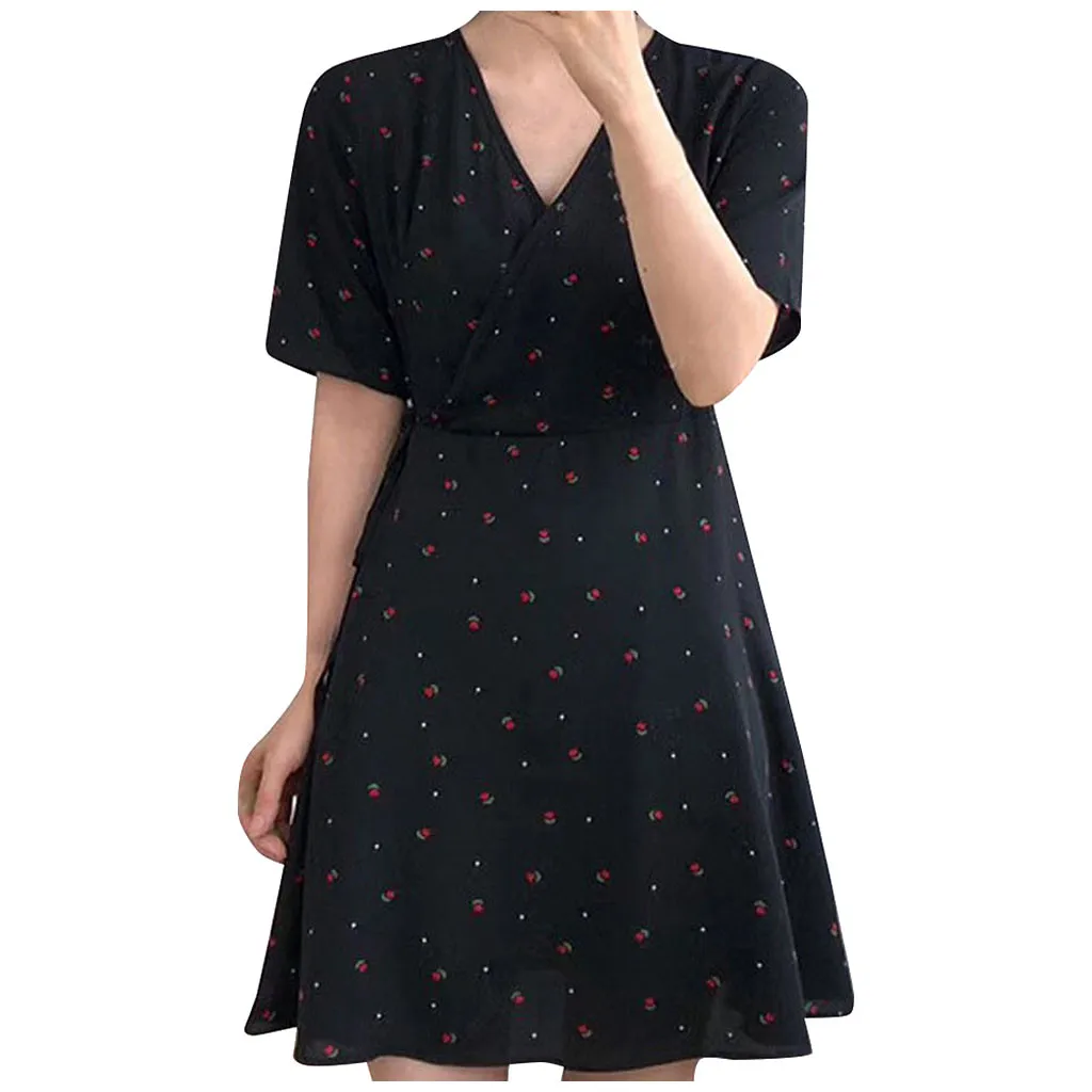 Бесплатная страусиное Черное Красное Желтое винтажное платье с цветочным