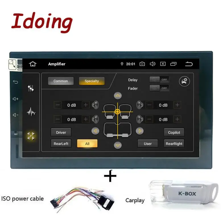 iso and carplay Idoing 2Din Android 9,0 " PX5 4G+ 64G Восьмиядерный Универсальный Автомобильный gps DSP Радио мультимедийный плеер ips экран видео навигация - Цвет: iso and carplay