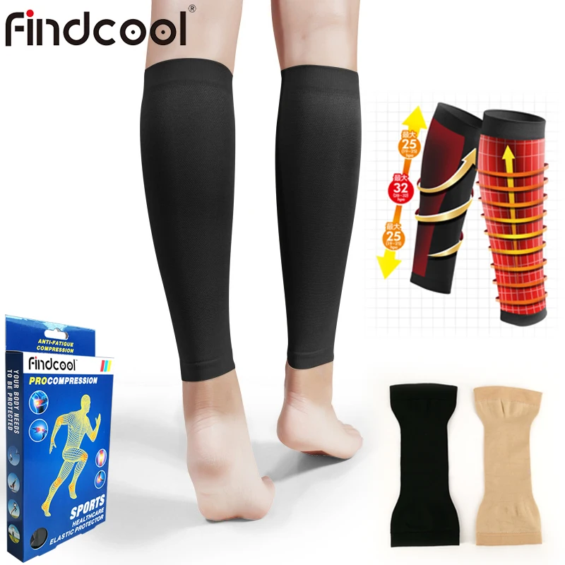

Findcool Compression Calf Sleeves Women Men Graduated Pressure Stockings Varicose Veins Knee High Socks