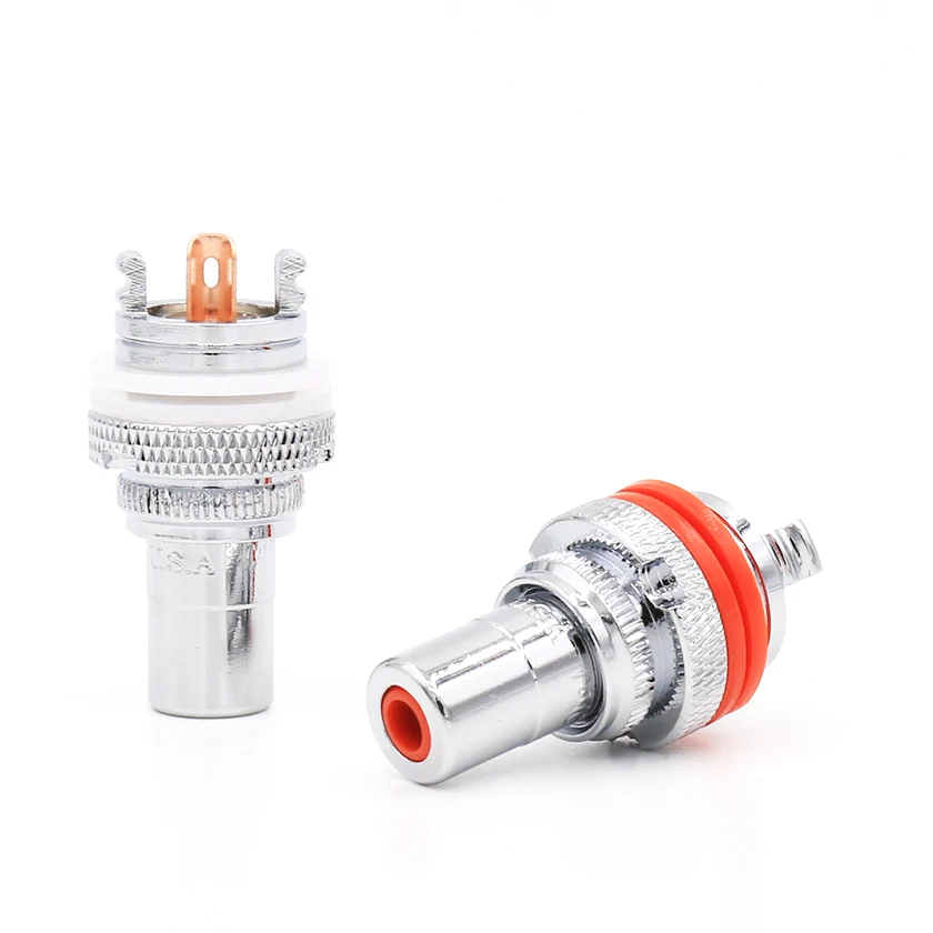 

8pcs HIFI Rhodium plated RCA Socket Female RCA Jack Socket Connector