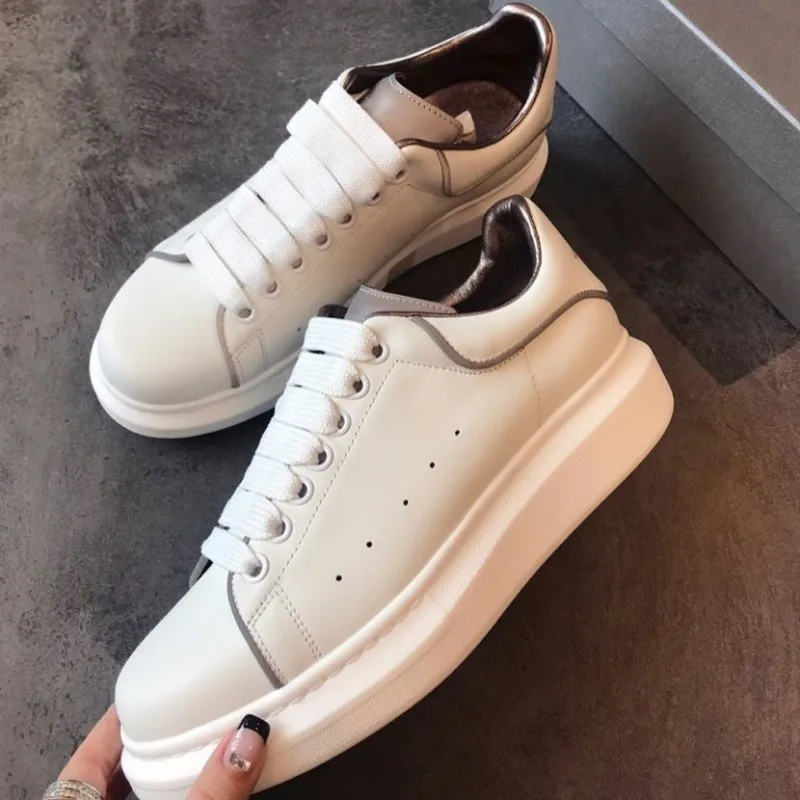 Новые женские Fuorescent на платформе Туфли из натуральной кожи Спортивная обувь для