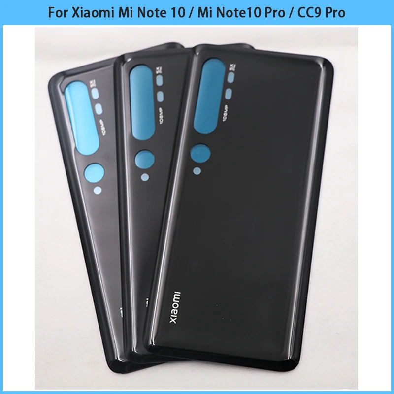 For Xiaomi Mi Note 10 Pro Battery Back Cover 3D Glass Panel Rear Door CC9 Note10 Housing Case Replace | Мобильные телефоны и