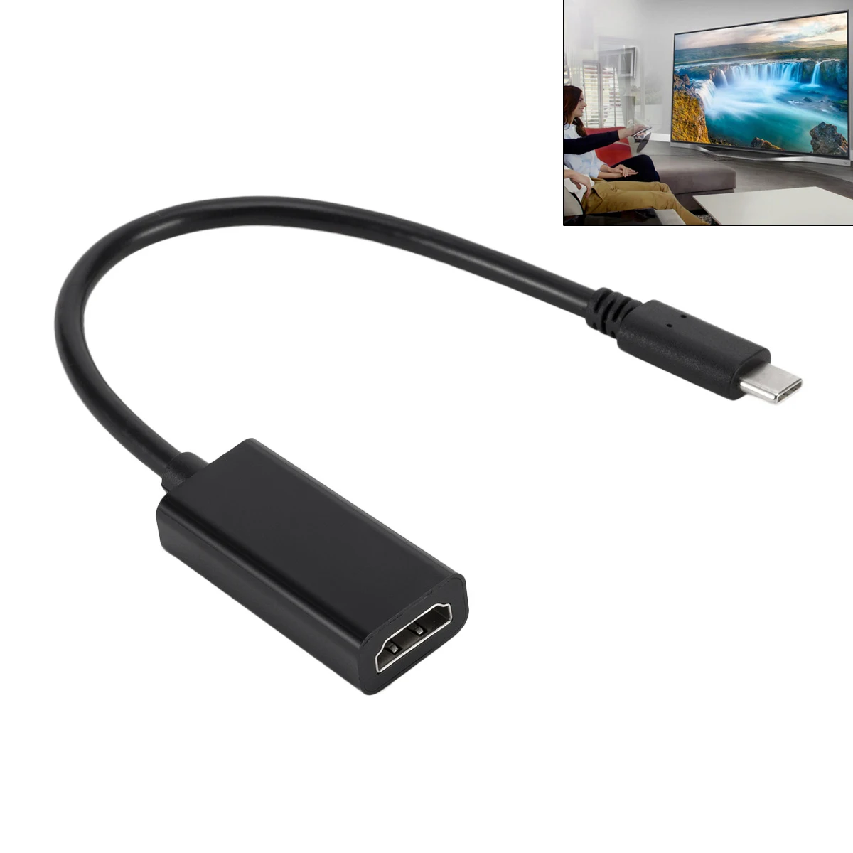 

Portable TypeC to HDMI Cable Male - Female Cable Support Cellphone to HDMI Enabled Devices For Sam sung Galaxy S8 S8+ Plus