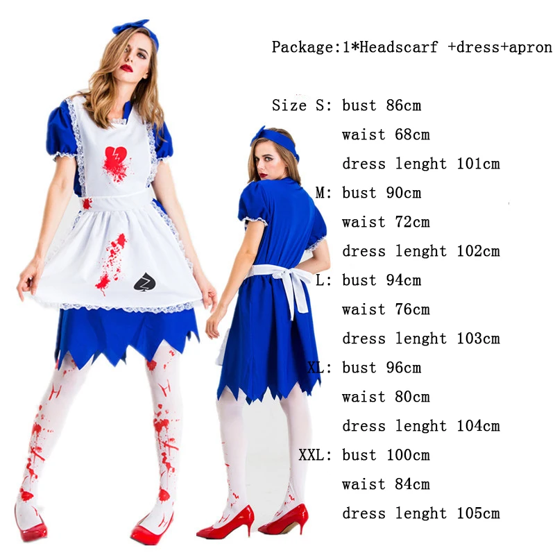 Косплей на Хэллоуин женская одежда зомби женские вечерние платья ужасная