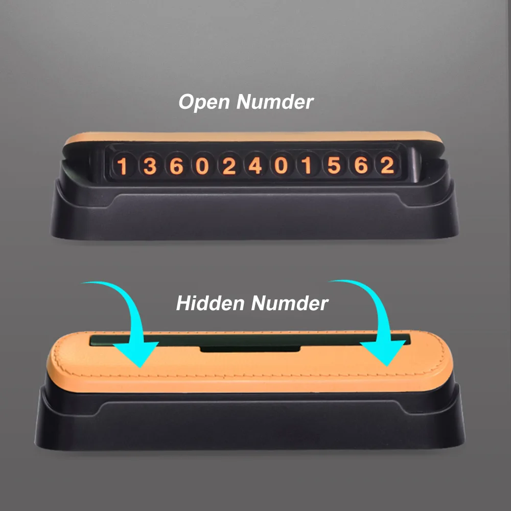 Табличка с номером телефона из искусственной кожи автомобильные