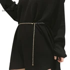 Модное женское мини-платье с серебристым телом, металлический золотой пояс, женская тонкая цепочка с блестками, женское платье riem поясные цепные ремни