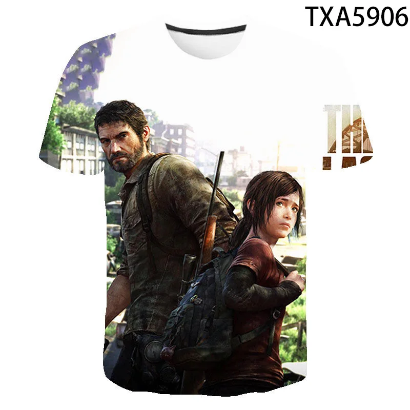 Летняя новая модная футболка Last Of Us 2 мужская женская Детская с 3D принтом и