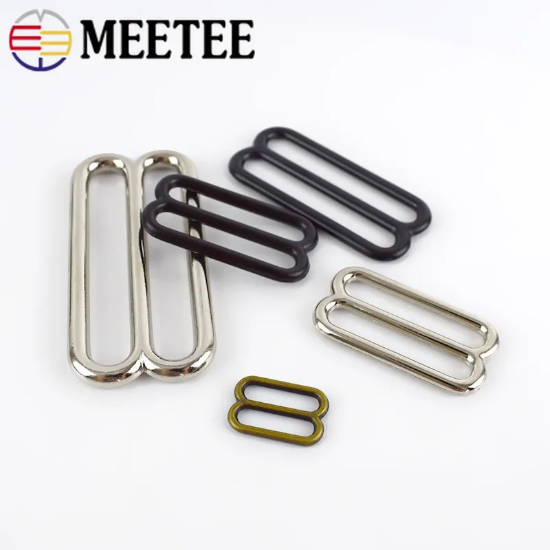 Meetee 5/10 шт. 14-50 мм металлический-хомут с круглым воротником для мальчиков и девочек Тройная Пряжка бюстгальтера кольца Ползунки ремешок настроить пряжку застежка пошив одежды «сделай сам» аксессуар
