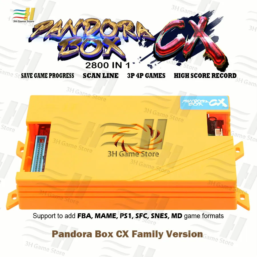 

Pandora Box CX 2800 in 1 Family board Can Save Game Can 3P 4P game Can add FBA MAME PS1 SFC SNES MD Game 3D tekken Mortal Kombat