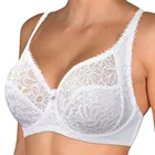 Бюстгальтер женский кружевной, прозрачный, с чашками C, D, DD, E, F, размера плюс
