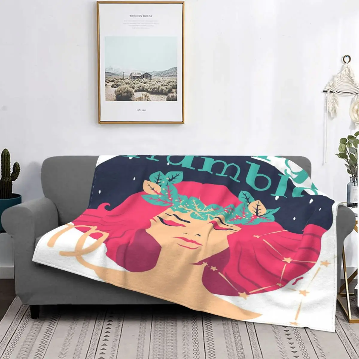 

Virgo-Manta a cuadros para cama, cubrecama a cuadros, mullido, en el sofá