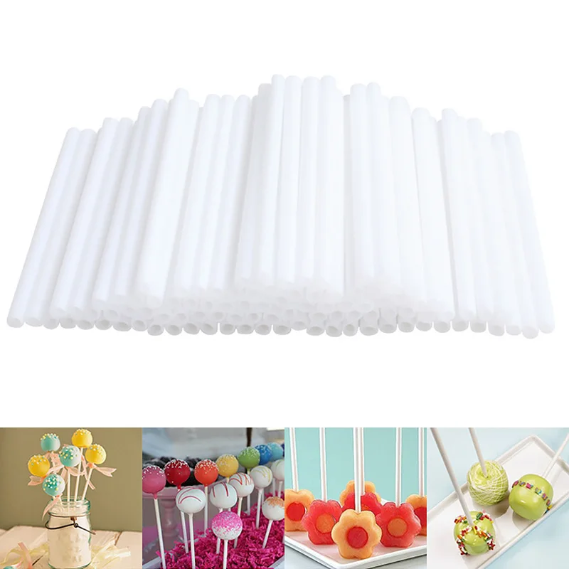 100 шт. длинные палочки для леденцов шоколада и сахара|Принадлежности выпечки| |