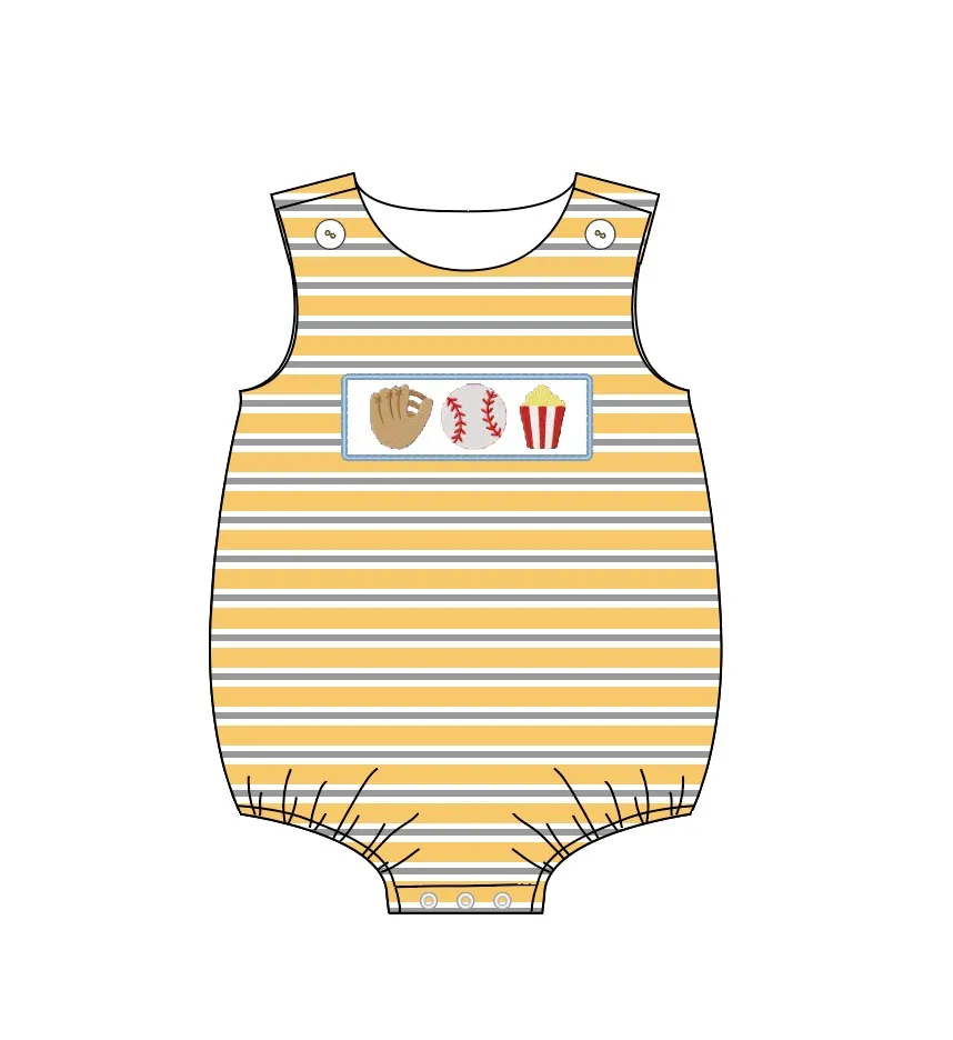 

Baby Boy Clothes Boy Romper Boys Autumn And Winter Jumpsuit Boy Outfit Long Sleeve Navy Football baseball Clothing