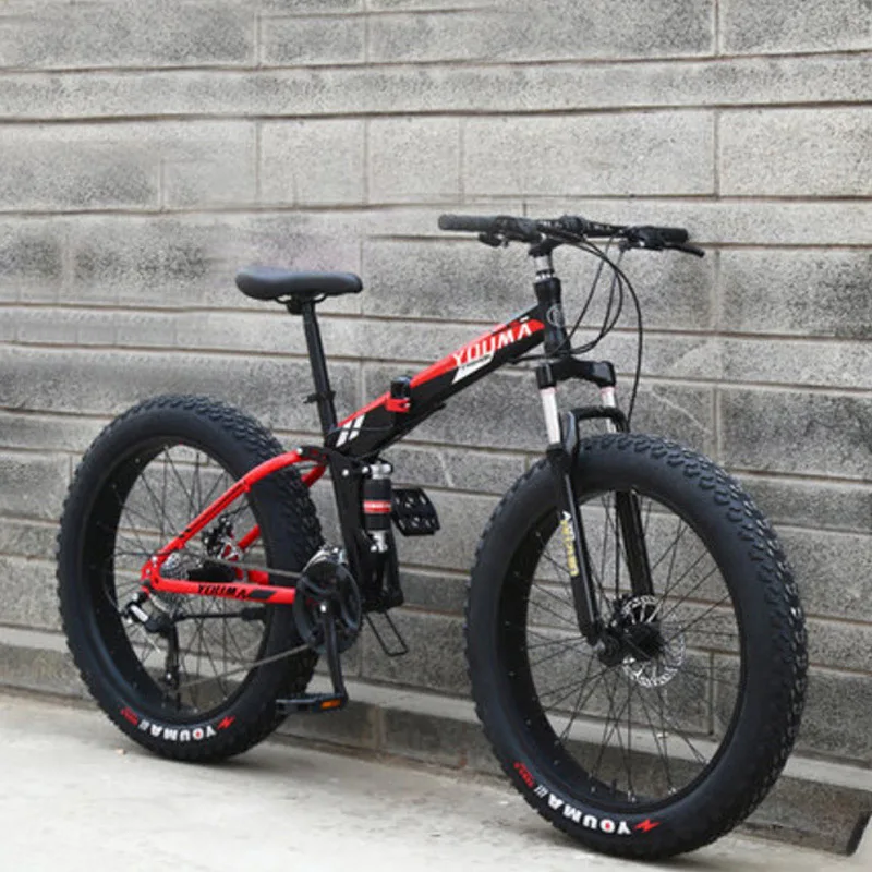 Verkauf Mountainbike 24 Zoll 24 Gang-doppelscheibenbremse Speichenrad 4,0 Verbreitert Reifen Sowohl Männer Und Frauen