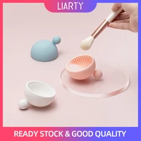 silicone makeup brush cleaner pad cosmetic foundation cleaning tool makeup brush scrubber board cleaning mat hand tool