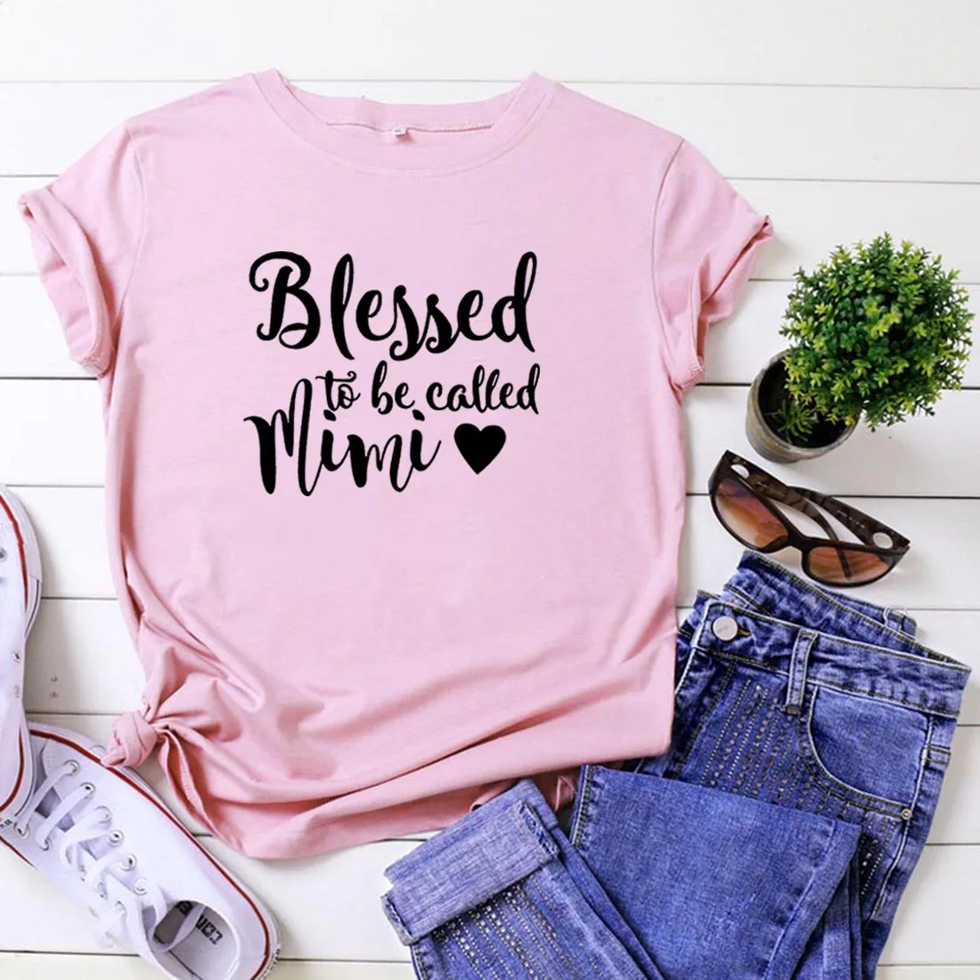Женская футболка с надписью Mimi свободная черная хлопковая коротким рукавом