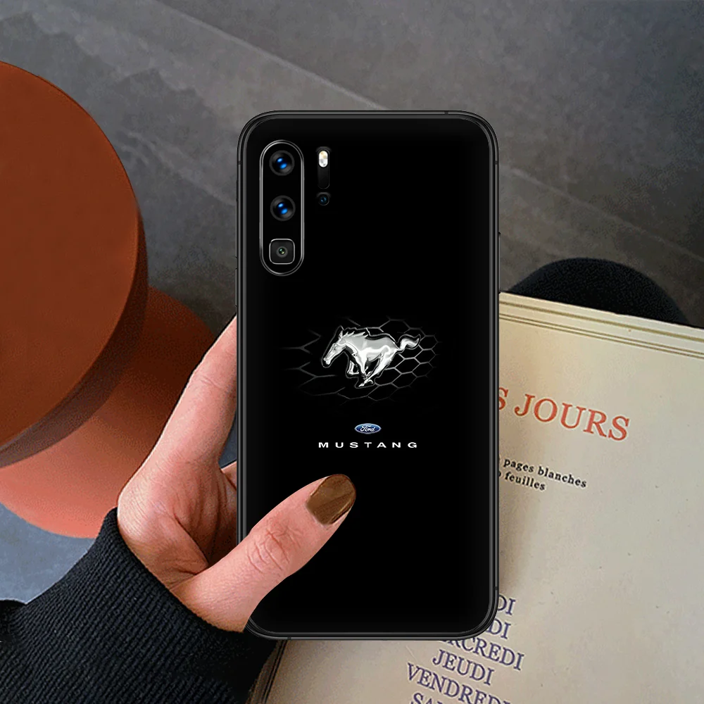 

mustang Sports car Phone case For Huawei P Mate Smart 10 20 30 40 Lite Z 2019 Pro black cover pretty bumper fashion Etui tpu