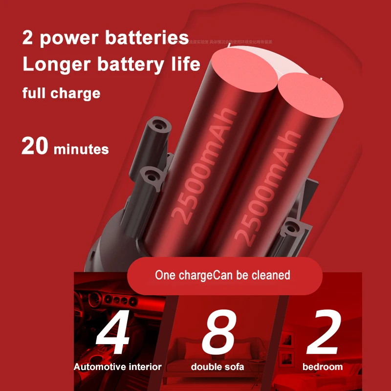 $150.09 Car Vacuum Cleaner Wireless Portable Handheld auto Vacuum 9000PA120W High Suction Power Mini Vacuum AUTO Cleaning home appliance