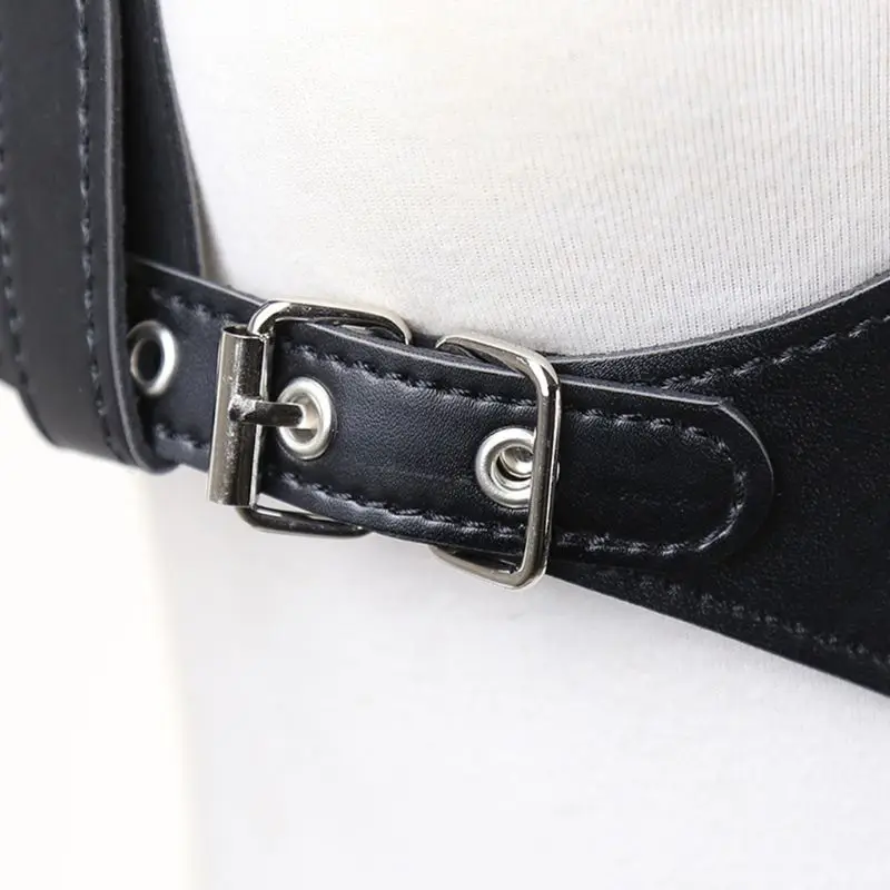 

Women Sexy Jumpsuits Bra Underwear Kit Hollow out PU Leather Adjustable Buckle Straps Female Body Harness Halter