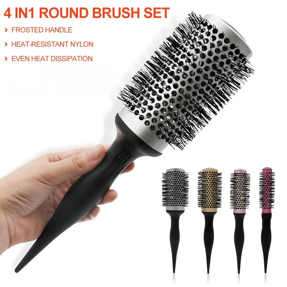 Салонная керамическая алюминиевая щетка для волос круглая расческа нейлоновая