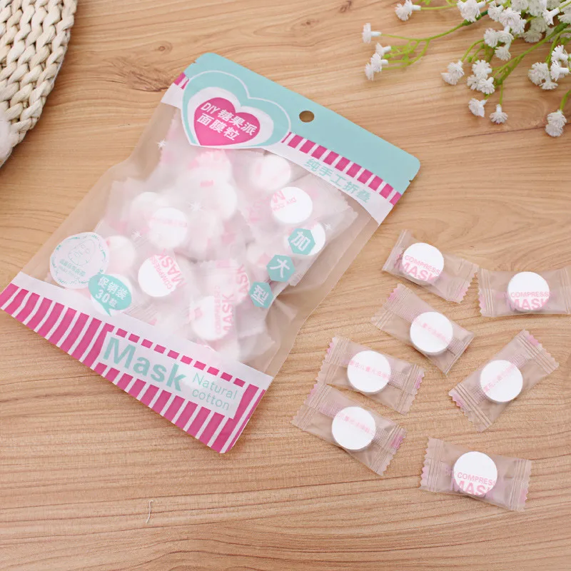 30 шт./пакет лица компрессионная маска нетканый материал Бумага по уходу за кожей