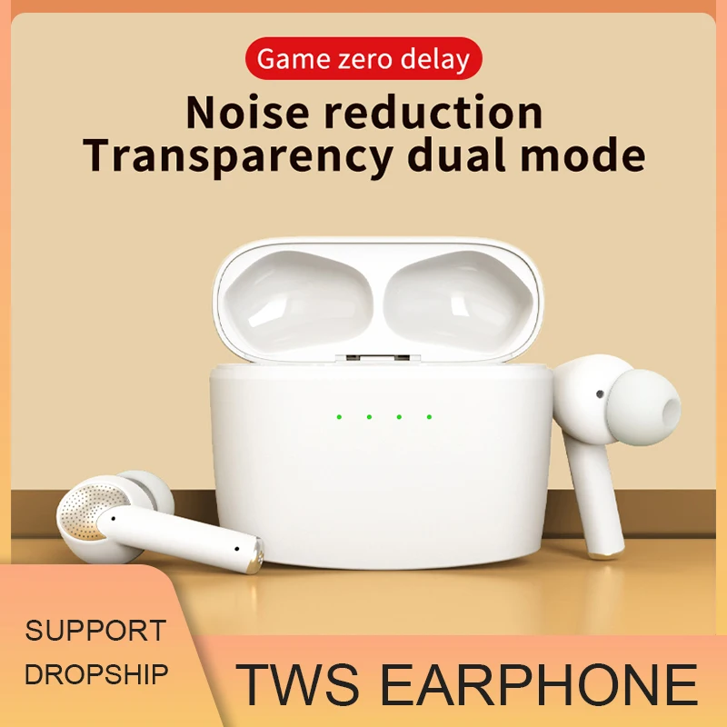 

J8 TWS Wireless Earphone Universal ANC Noise Reduction Wireless Headphone Sport Music Subwoofer Headset For Smart Phone Dropship