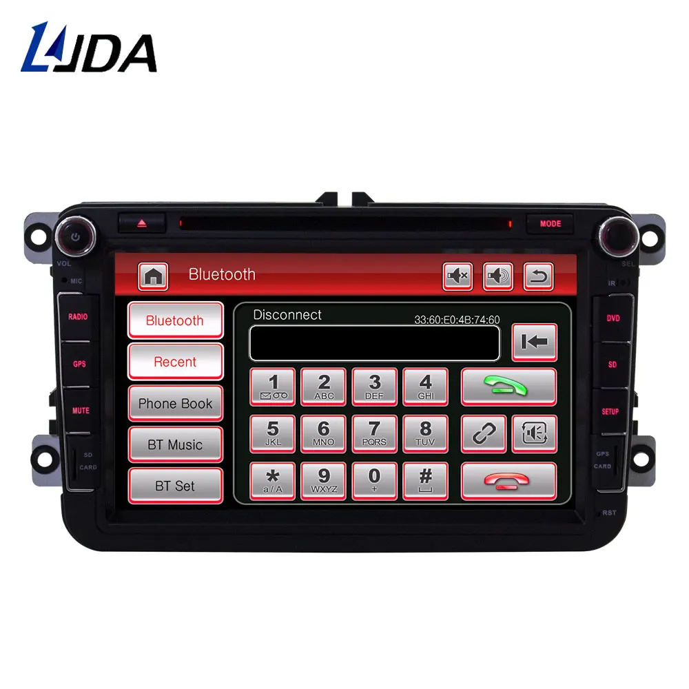 Автомагнитола LJDA 2 din DVD-плеер для Volkswagen VW GOLF PASSAT B6 JETTA POLO CC TIGUAN OCTAVIA T5 Gps-навигация