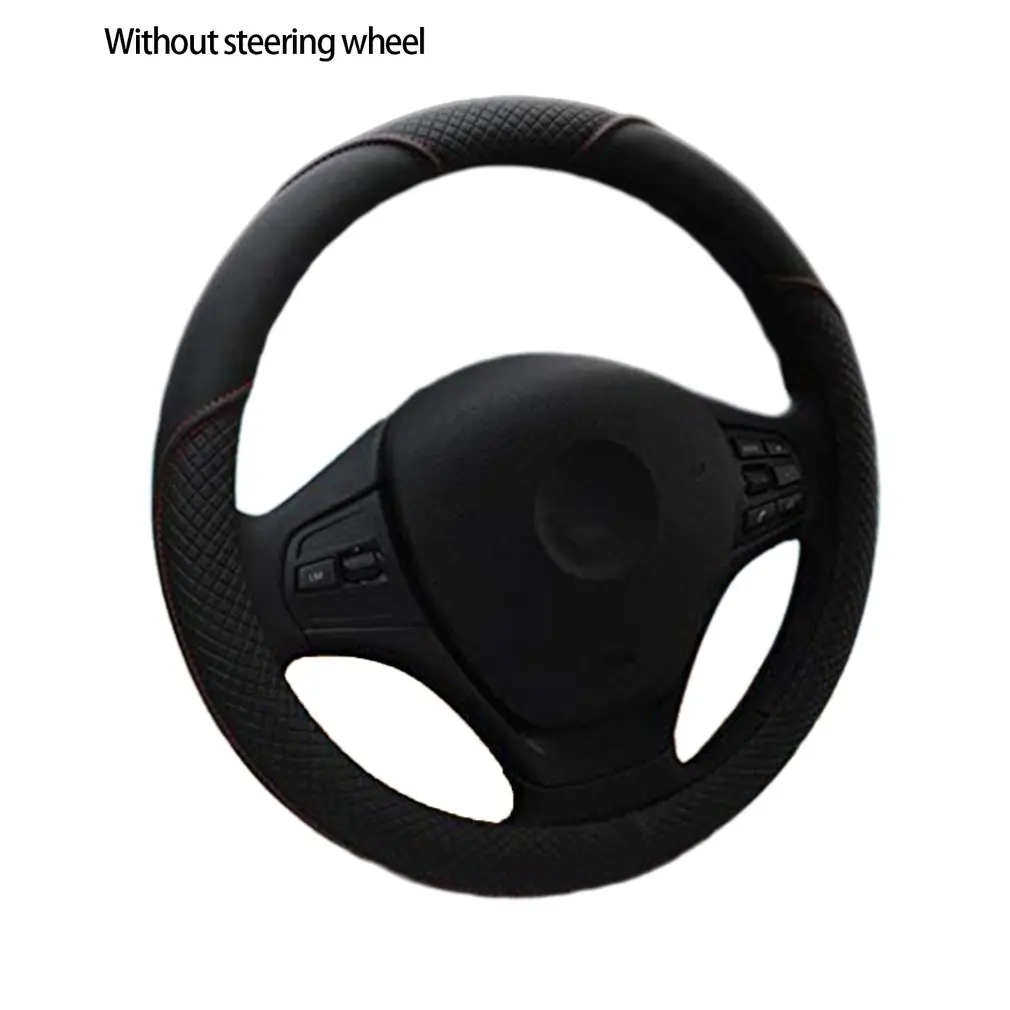 Four Seasons Generic Automobile Durable Grey Steering Wheel Cover Replaceable Accessories |