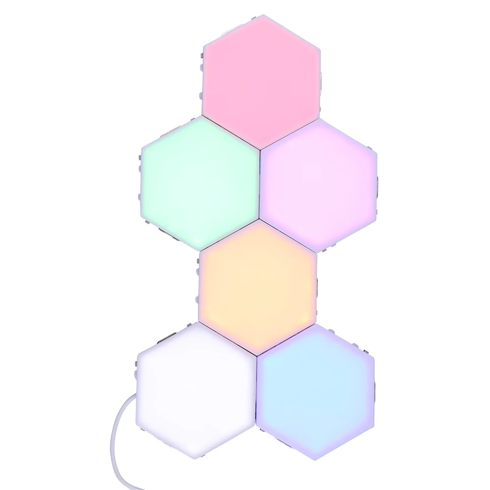 Квантовая шестиугольная лампа модульные сенсорные светодиодсветодиодный