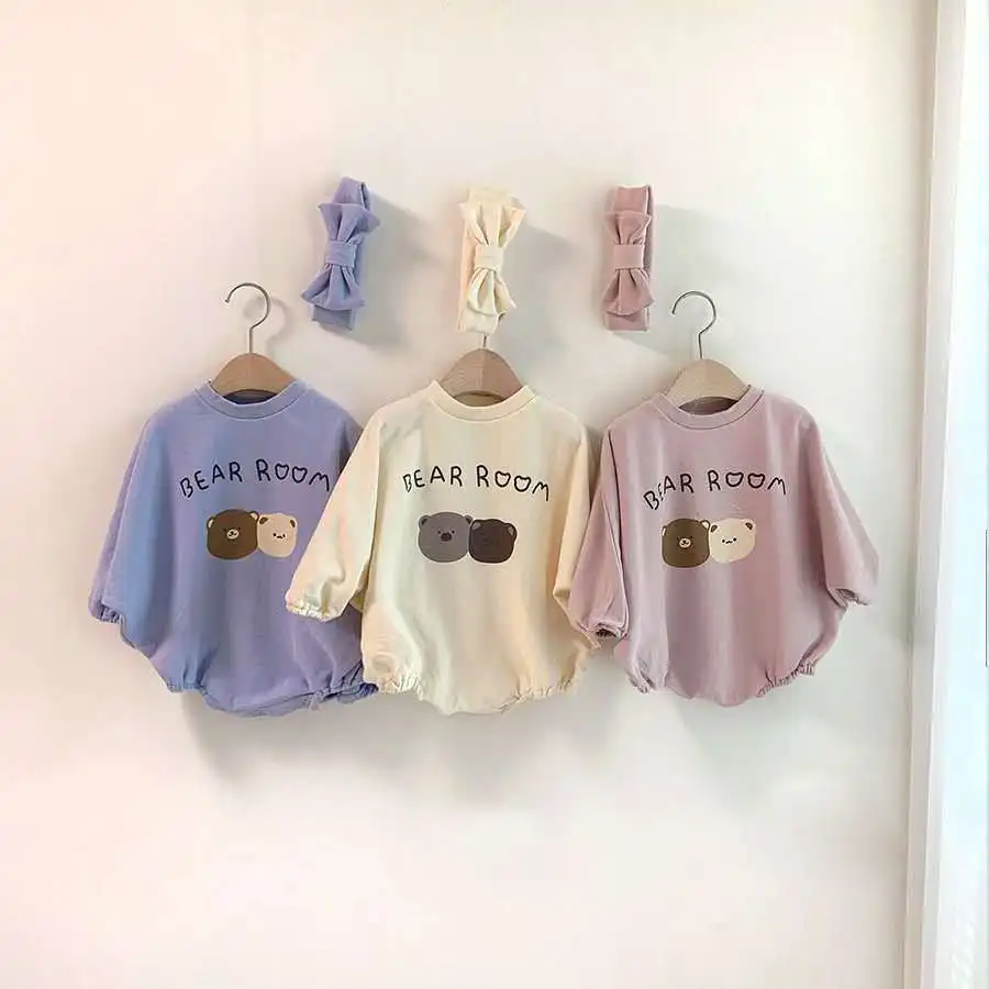 

Комбинезон для мальчиков и девочек, боди Мишка, мешочек, с повязкой на голову, на весну и осень