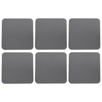 justdolife 6pcs hot pad square mat nonslip leather coaster drink coffee cup mat easy to clean placemats tea pad table pad holder