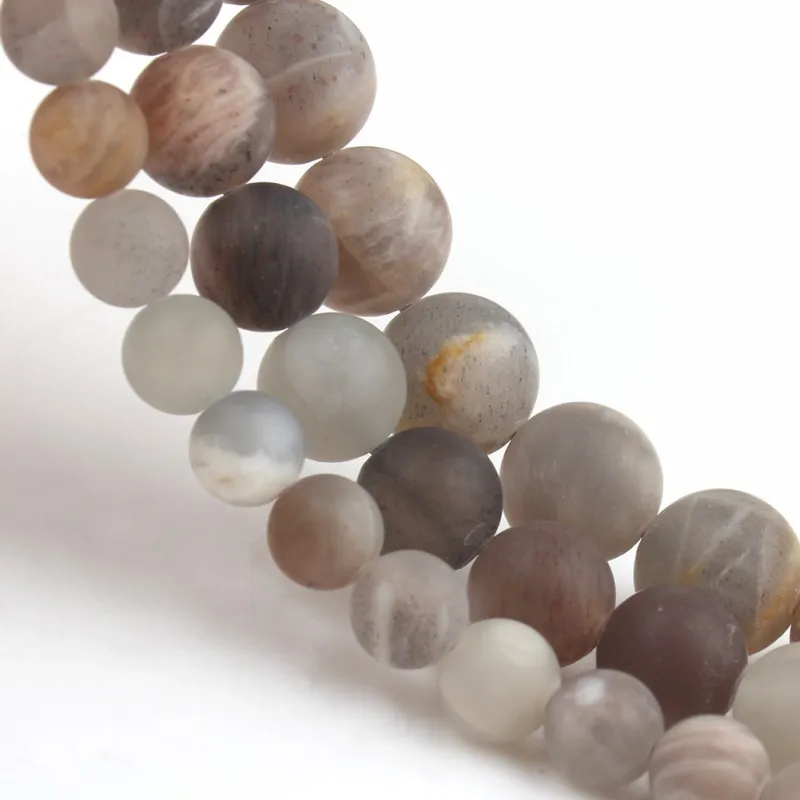 Бусины из натурального камня матовые черные круглые бусины с отверстием под