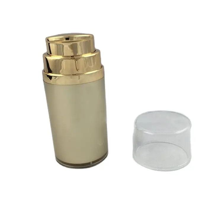 30 мл Золотой акриловый безвоздушный насос бутылка лосьон/эмульсия/отбеливающая