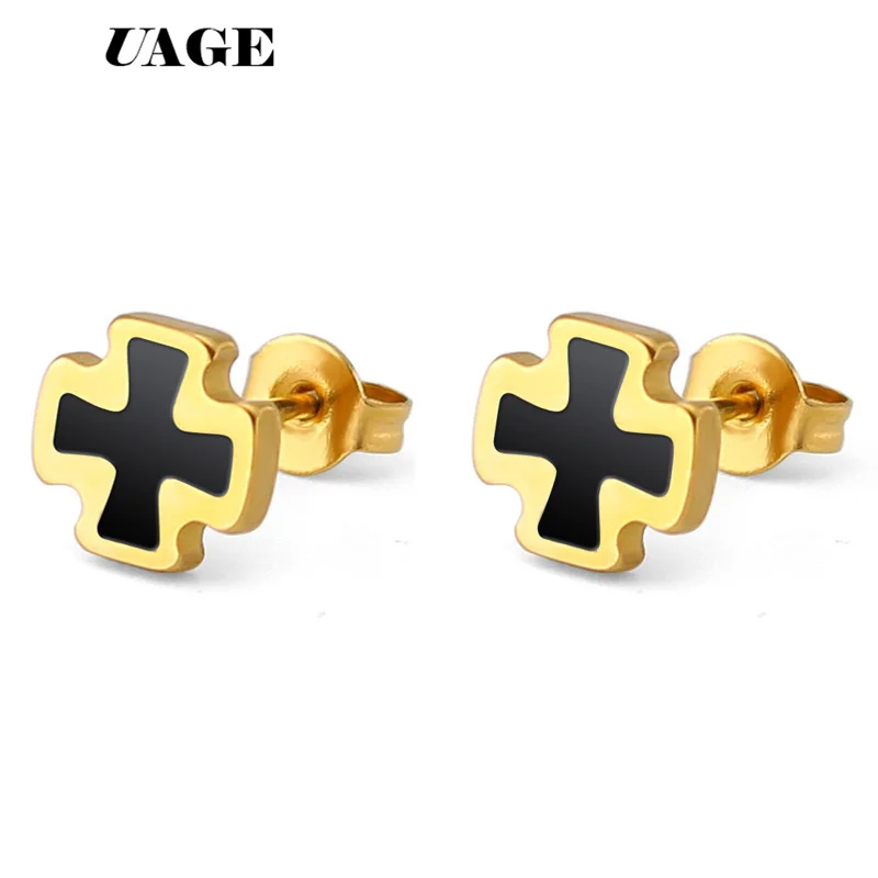 Н 1 пара титановый в стиле панк Сталь Железный крест медаль серьги со шпилькой для