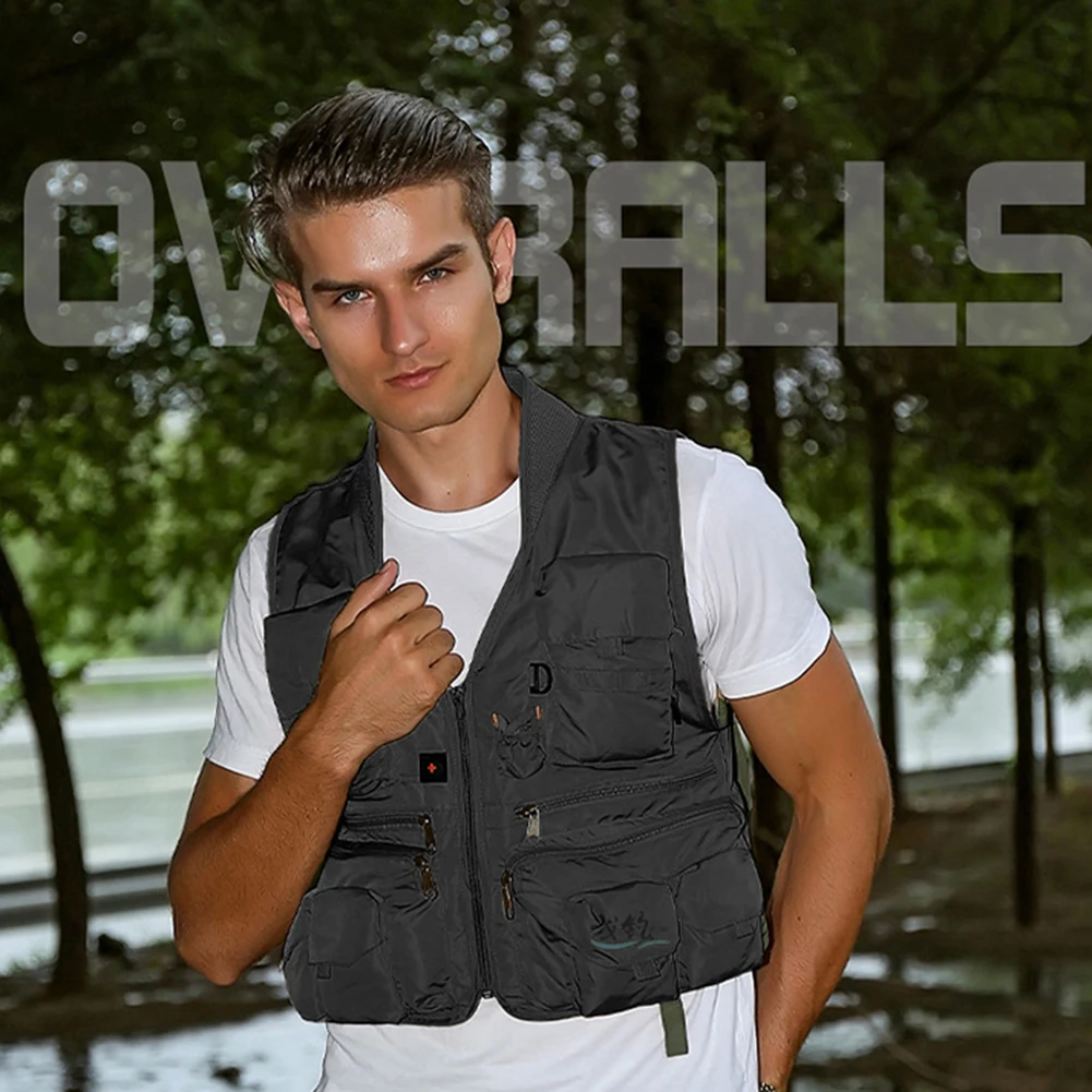 

Adult Children Fishing Vest Multi Pockets Swimming Boating Surfing Sailing Breathable Mesh Photography Hiking Outdoor Safety Jac