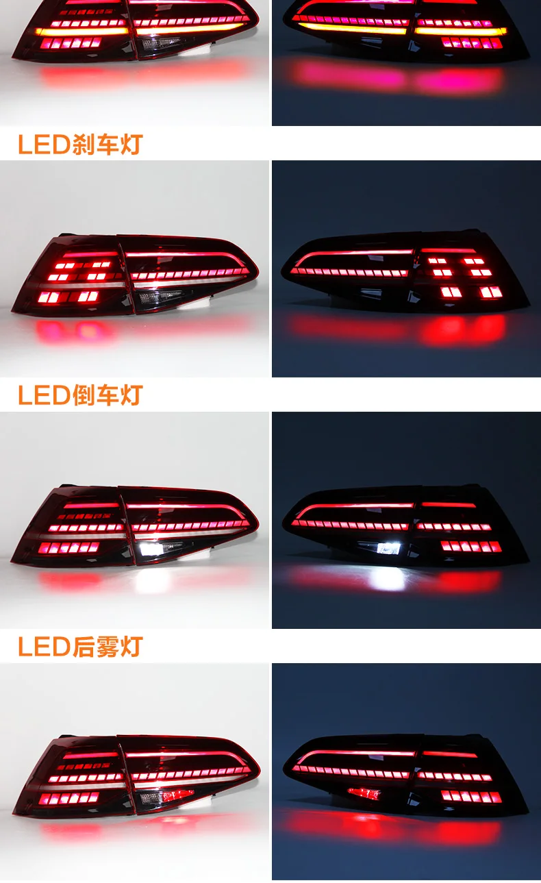 

High quality LED Tail Rear Lights for MK7 MK7.5 All LED Rear Lamp dynamic turn signal lamp