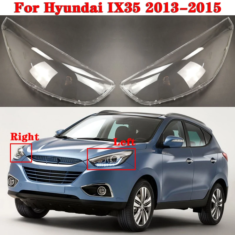 Передняя светильник шка фары автомобиля абажур для Hyundai IX35 2013-2015 ные крышки
