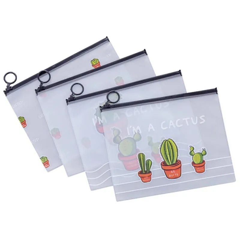

Cactus Cosmetic Bag Women Makeup Case PVC Transparent Beauty Organizer Pouch Female Jelly Bag Lady Make up Pouch Wash Kits