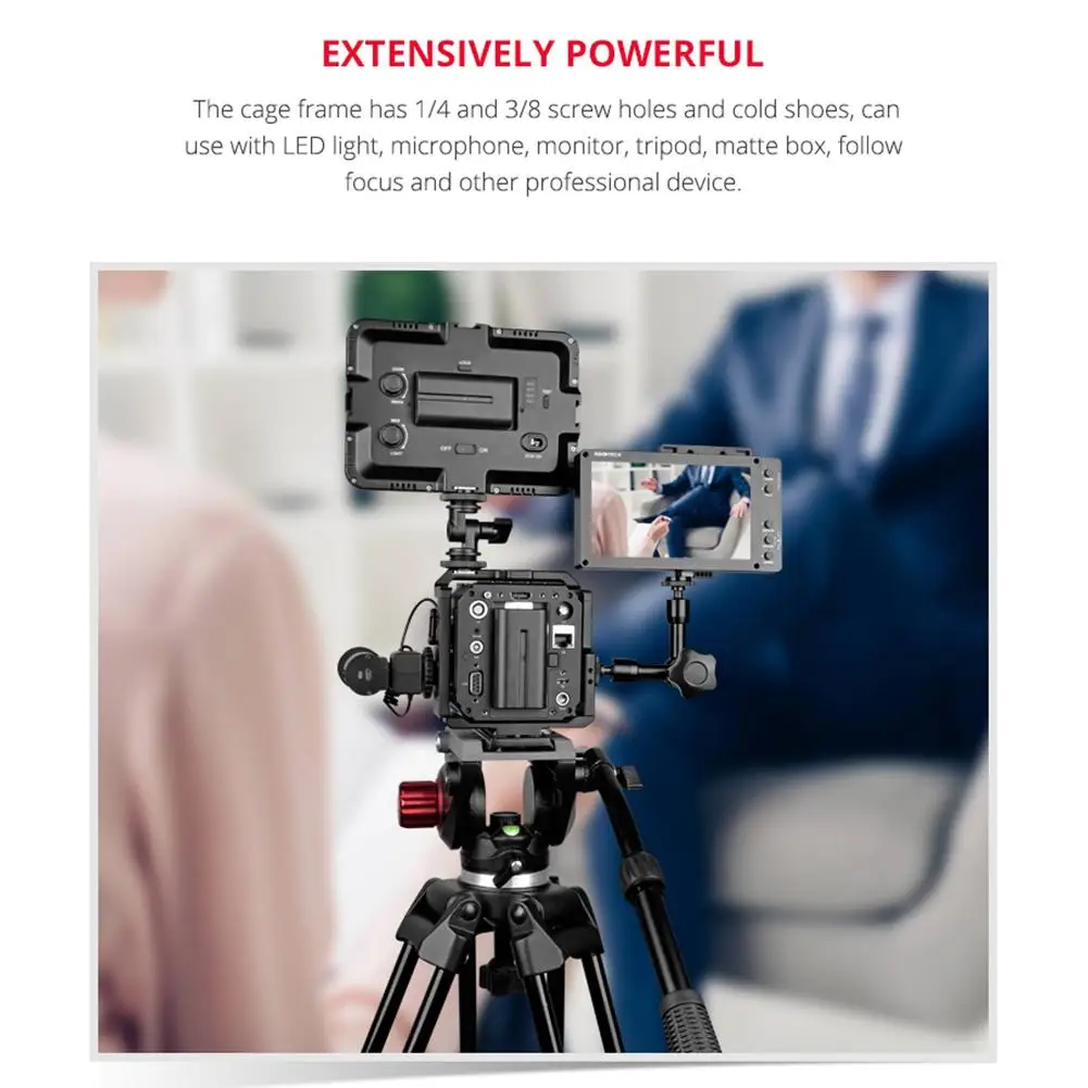 

Black Camera Cage+Top Handle Kit Aluminium Alloy for Z CAM E2 Camera Accessories