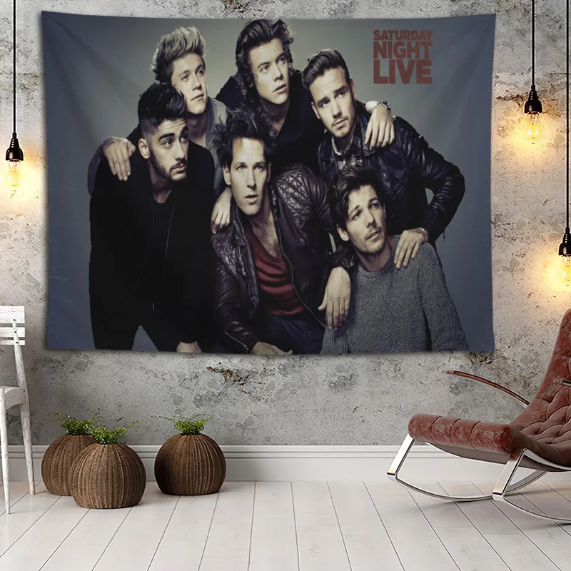 

Hot Sale Custom One Direction Printed Tapestry Background Decorative Tapestry Various Sizes Wall Hanging Decor