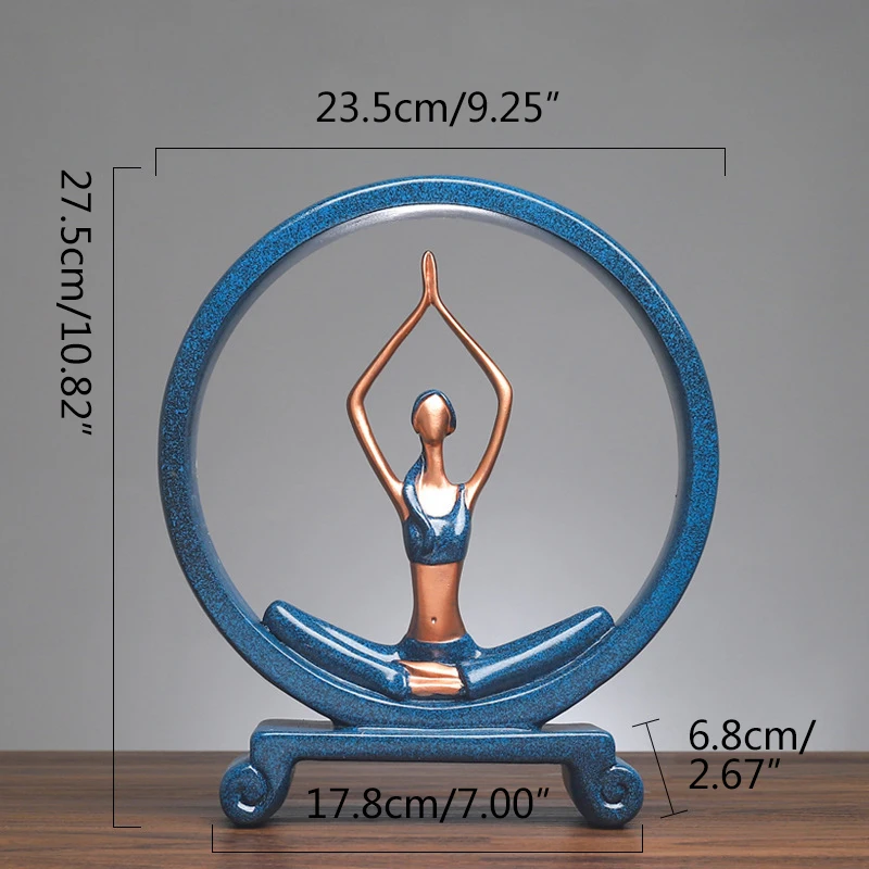

Zen Yoga Girl Ornaments Living Room TV Cabinet Wine Cabinet Yoga Hall Figure Decoration Resin Crafts Decoration